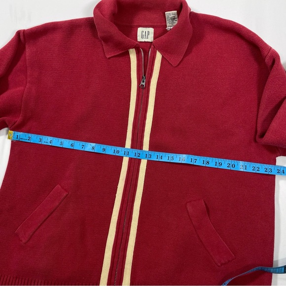 VTG Gap Knit Full Zip Oversized Sweater Men’s Small Unisex Streetwear - Picture 4 of 16